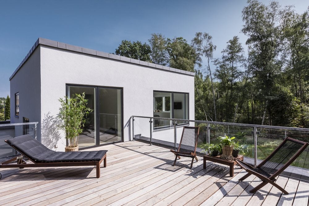 Skanlux Funkis 2-plan hus tagterrrasse