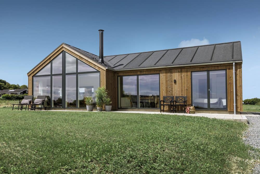 Skanlux Trend sommerhus fyldt. Arkitekttegnet sommerhus