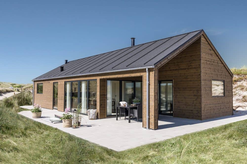 Skanlux Trend sommerhus fyldt. Arkitekttegnet sommerhus