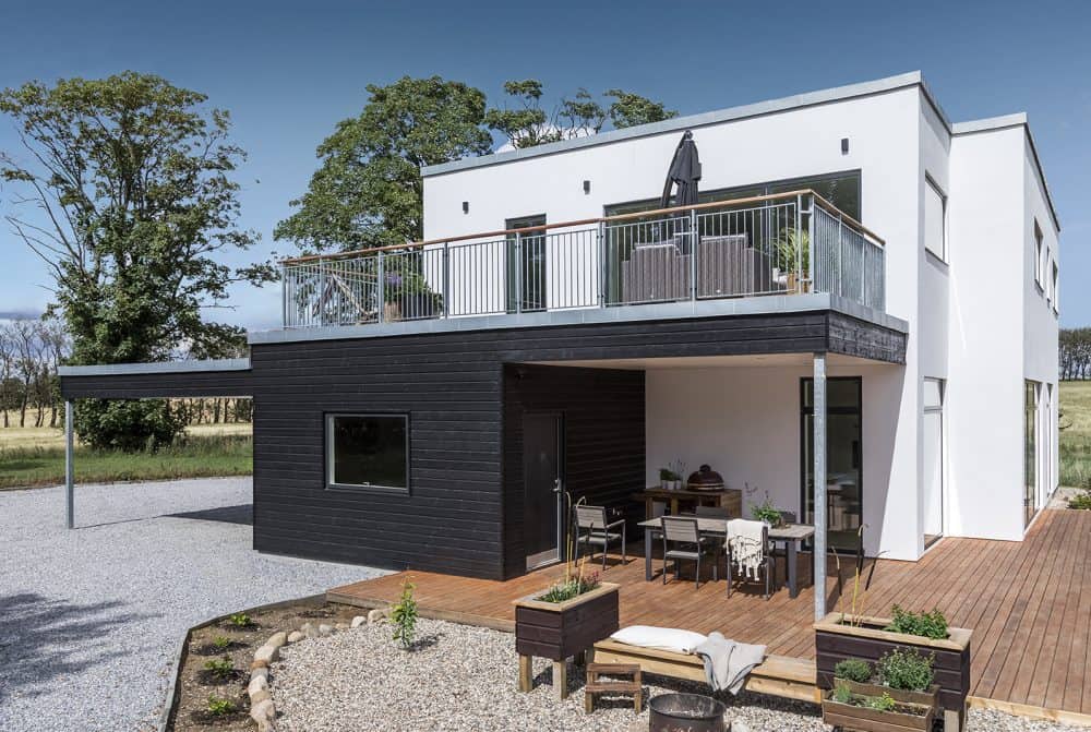 Skanlux Funkis 2-plan hus. Arkitekttegnet luksushus