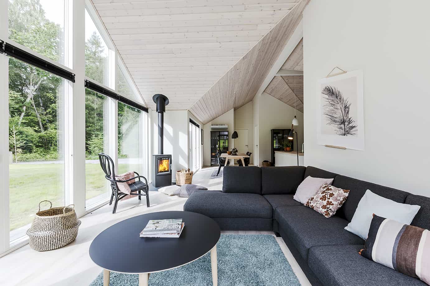 Skanlux Trend sommerhus fyldt. Arkitekttegnet sommerhus