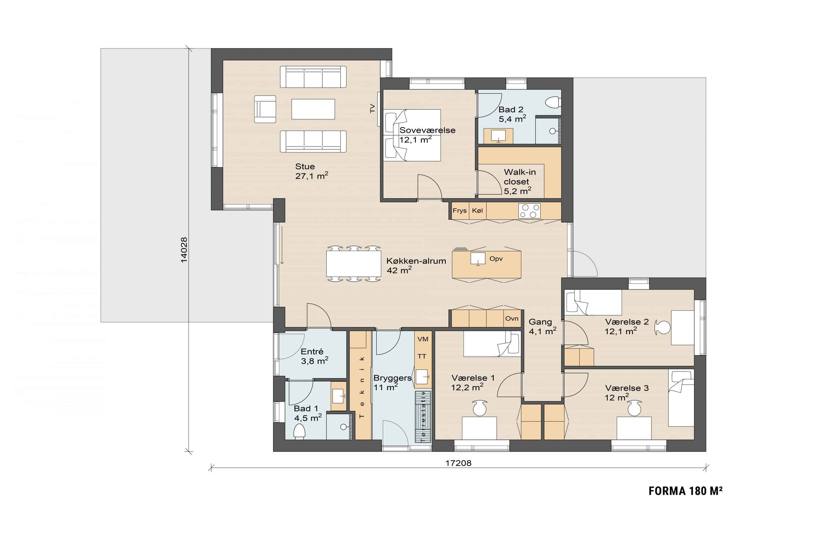 Forma 180 plantegning. Skanlux forma