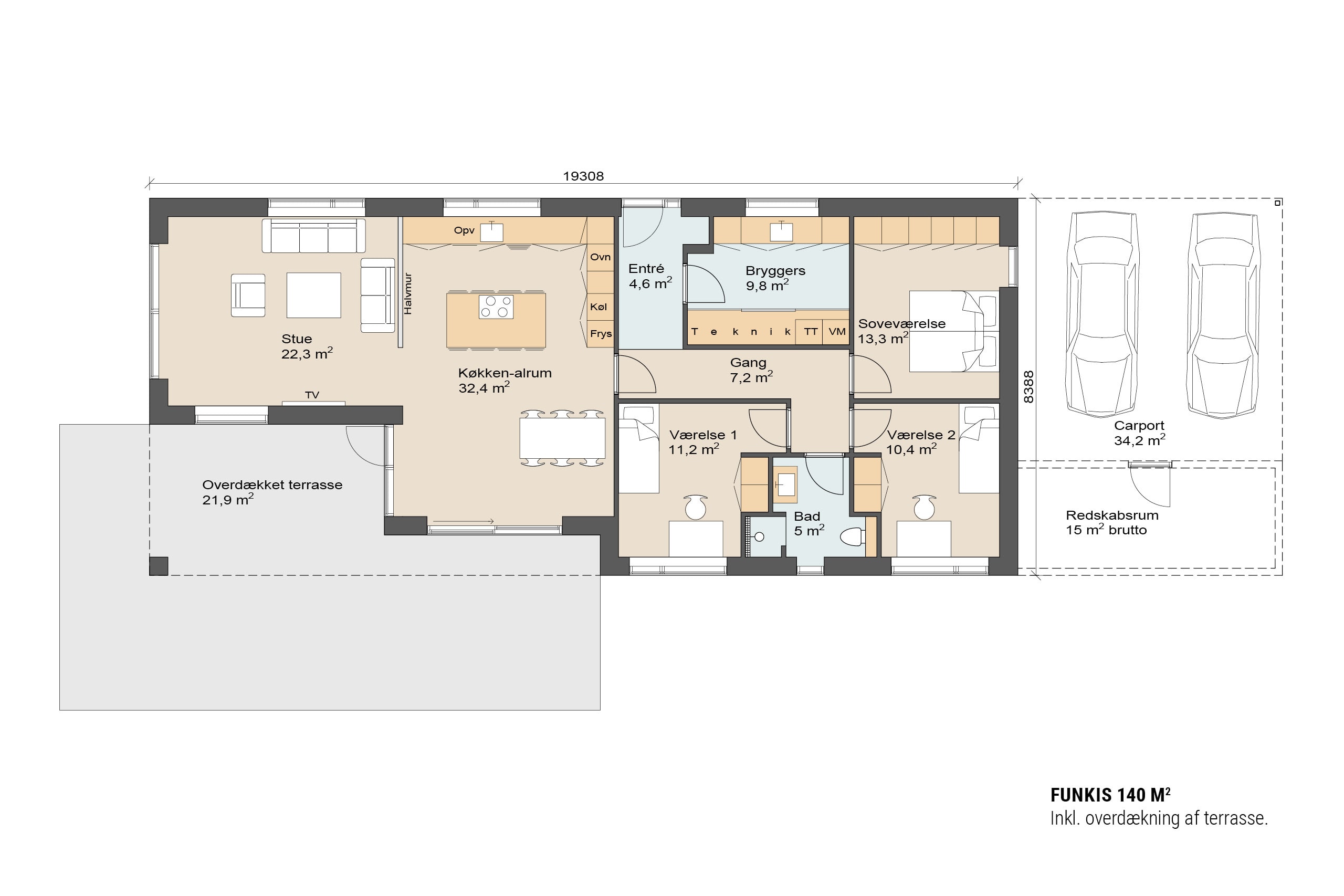 Funkis 140 plantegning. Skanlux funkis hus