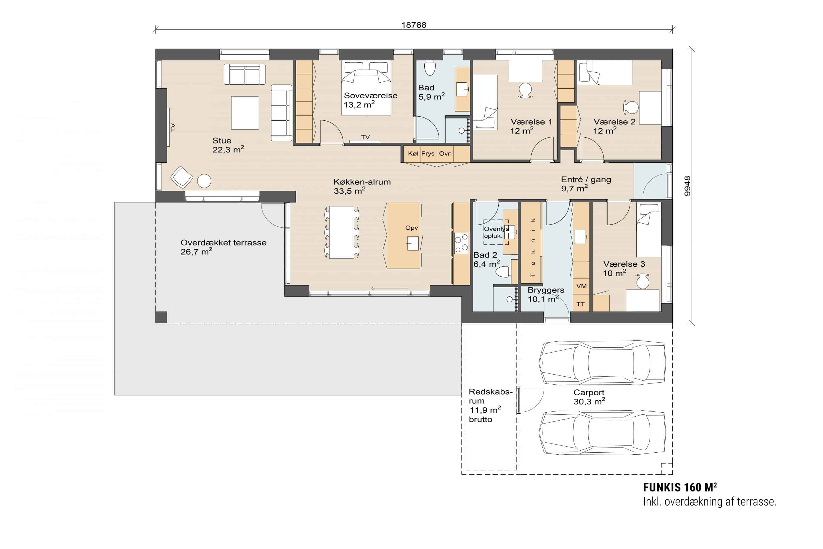 Funkis 160 plantegning. Skanlux funkis hus