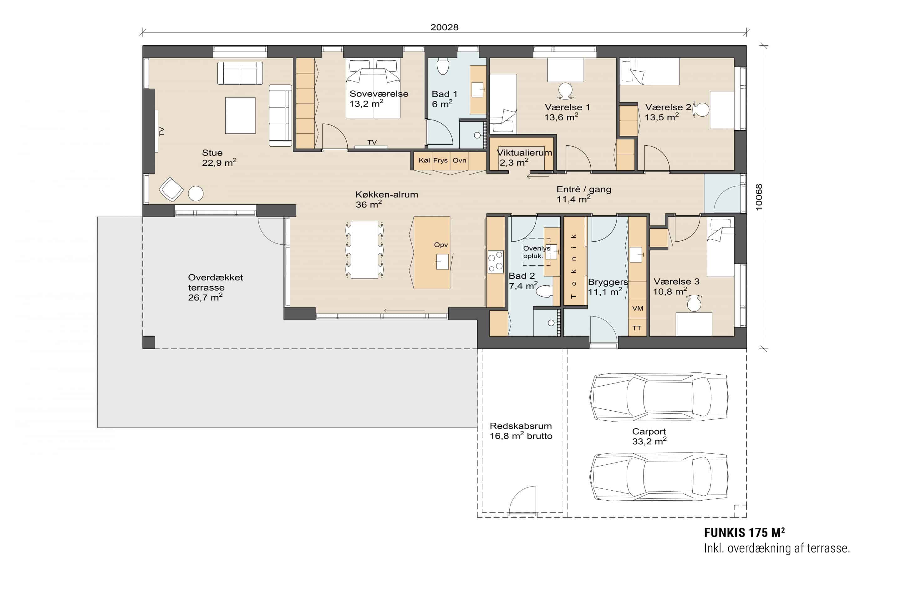 Funkis 175 plantegning. Skanlux funkis hus