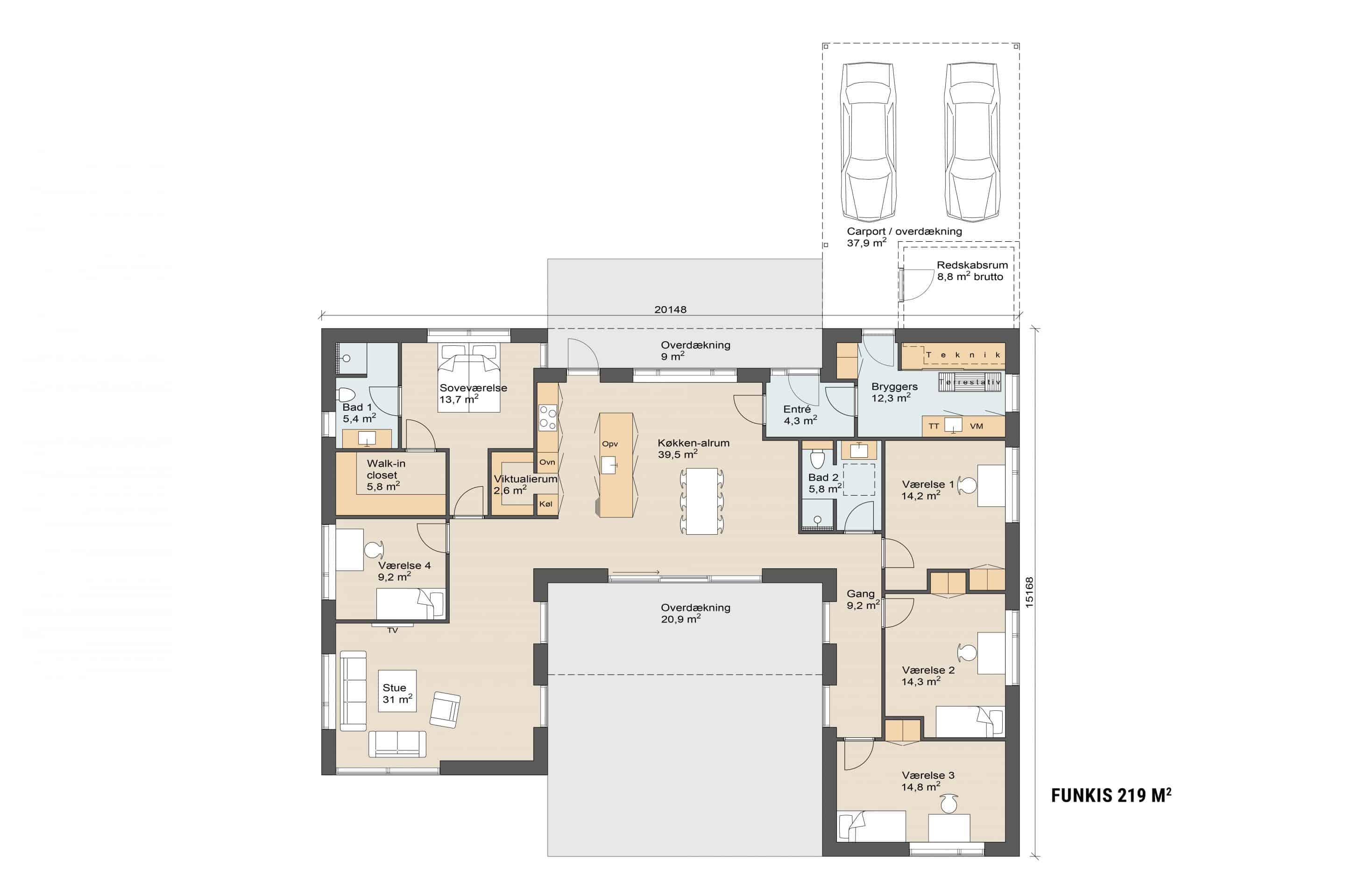 Funkis 219 plantegning. Skanlux funkis hus
