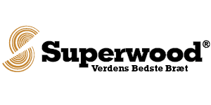 Superwood logo på hvid baggrund