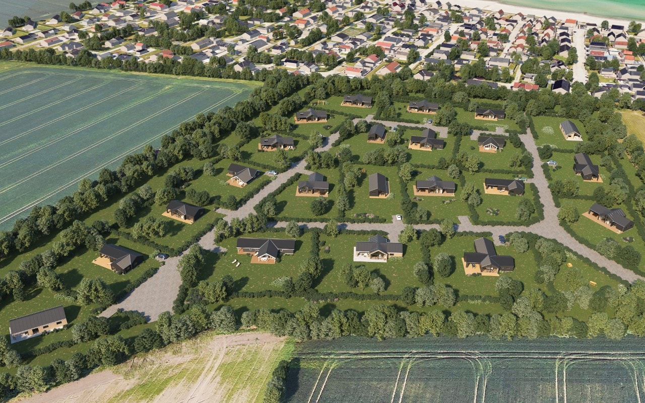 Attraktiv udstykning af sommerhus grunde på Nordfyn. Skanlux Byggefirma