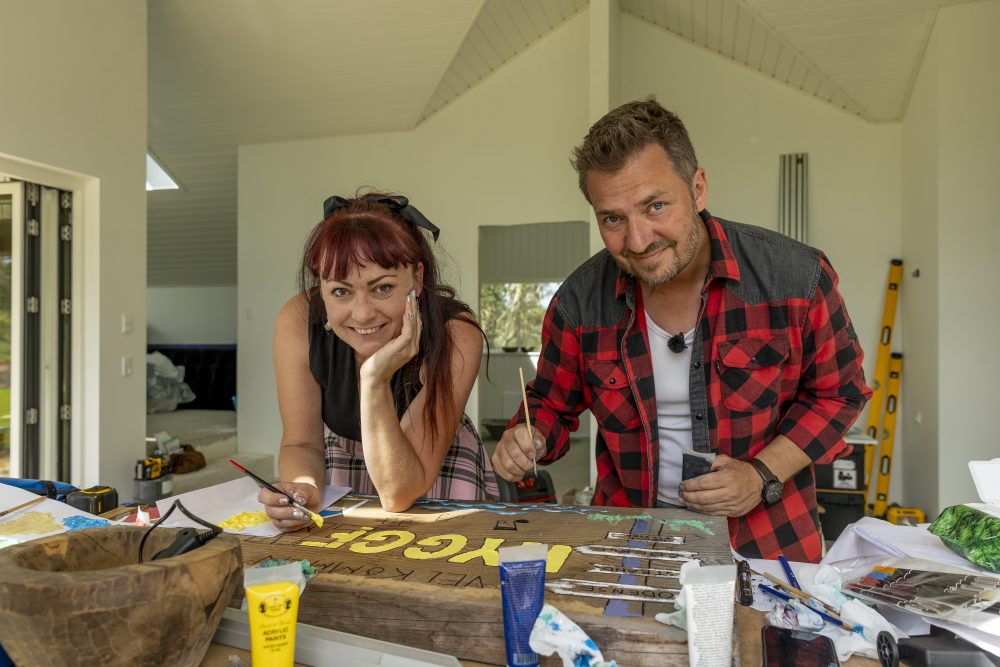 TV2 Sommerdrømme deltagerne Maria og Martin 2023 - Skanlux er hovedsponsor for programmet. KREDIT MIKAEL RIECK