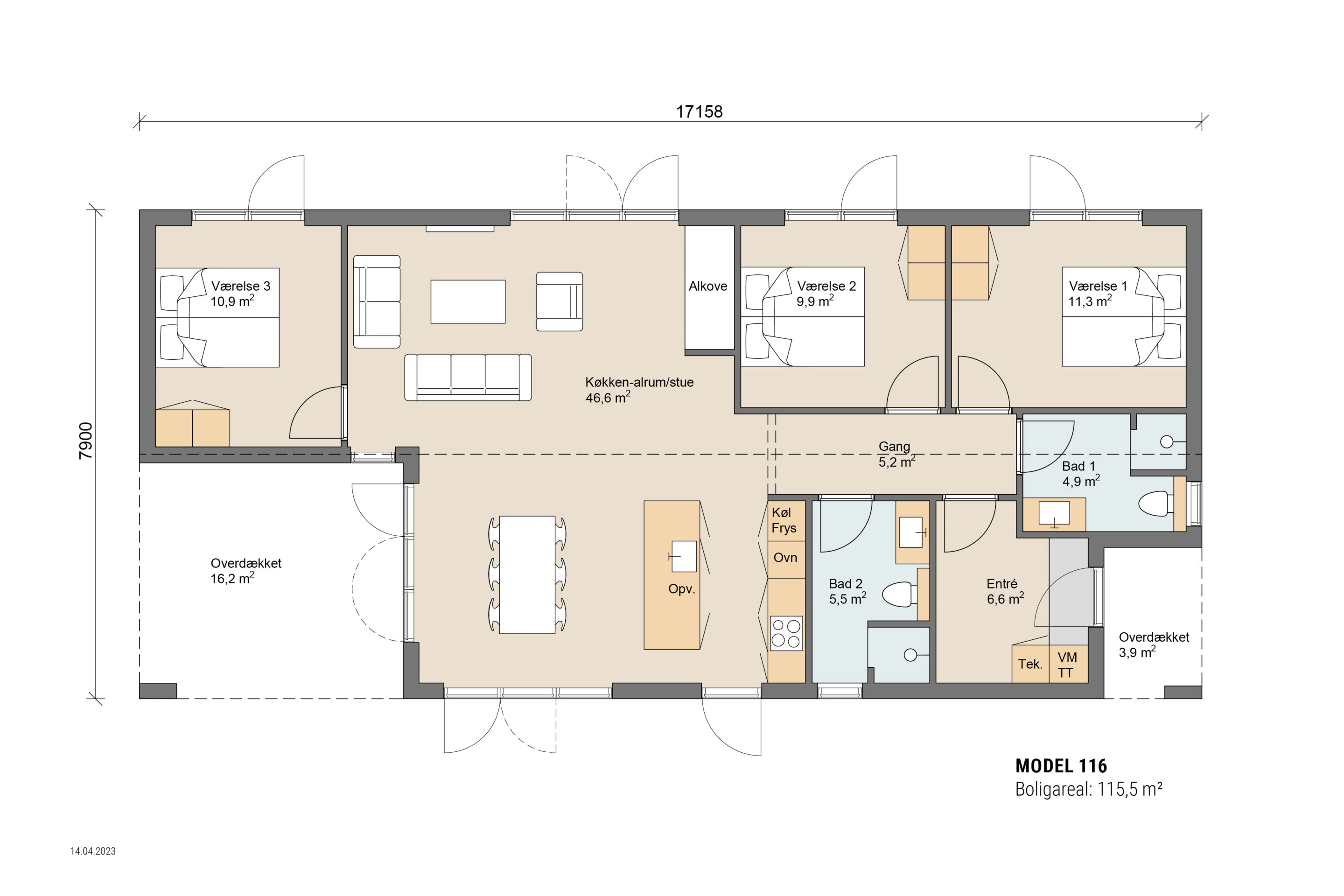 Skanlux sommerhus plantegning 116
