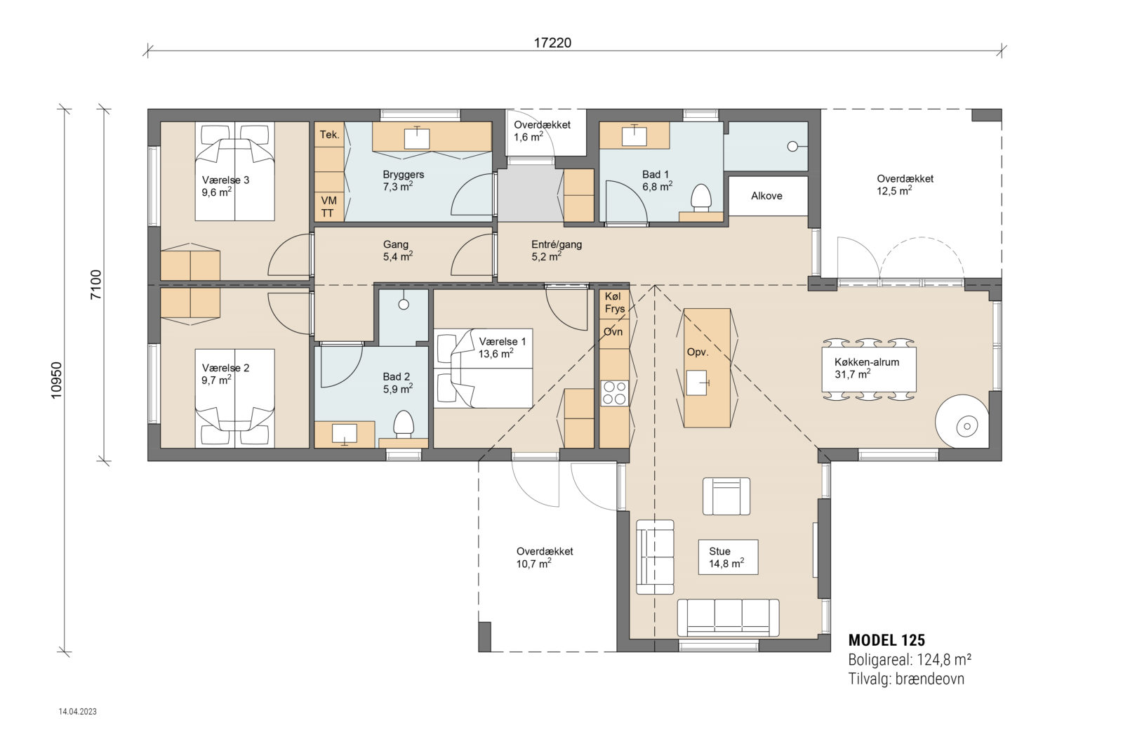Skanlux sommerhus plantegning 125