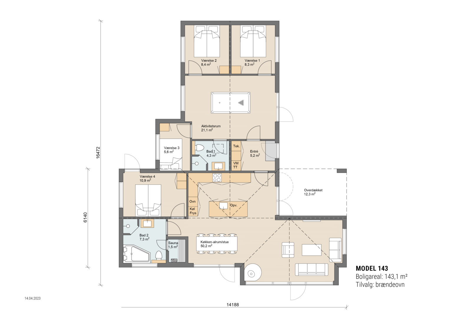 Skanlux sommerhus plantegning 143
