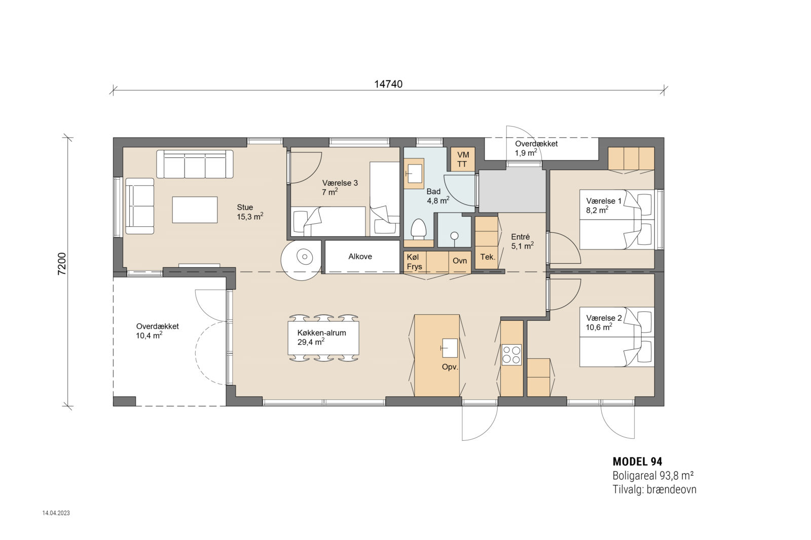 Skanlux sommerhus plantegning 94