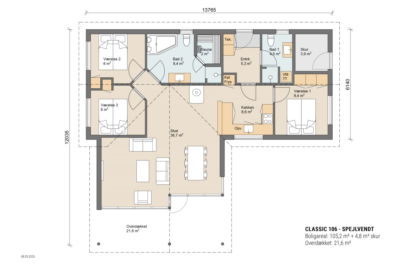 Skanlux plantegning - Classic sommerhus