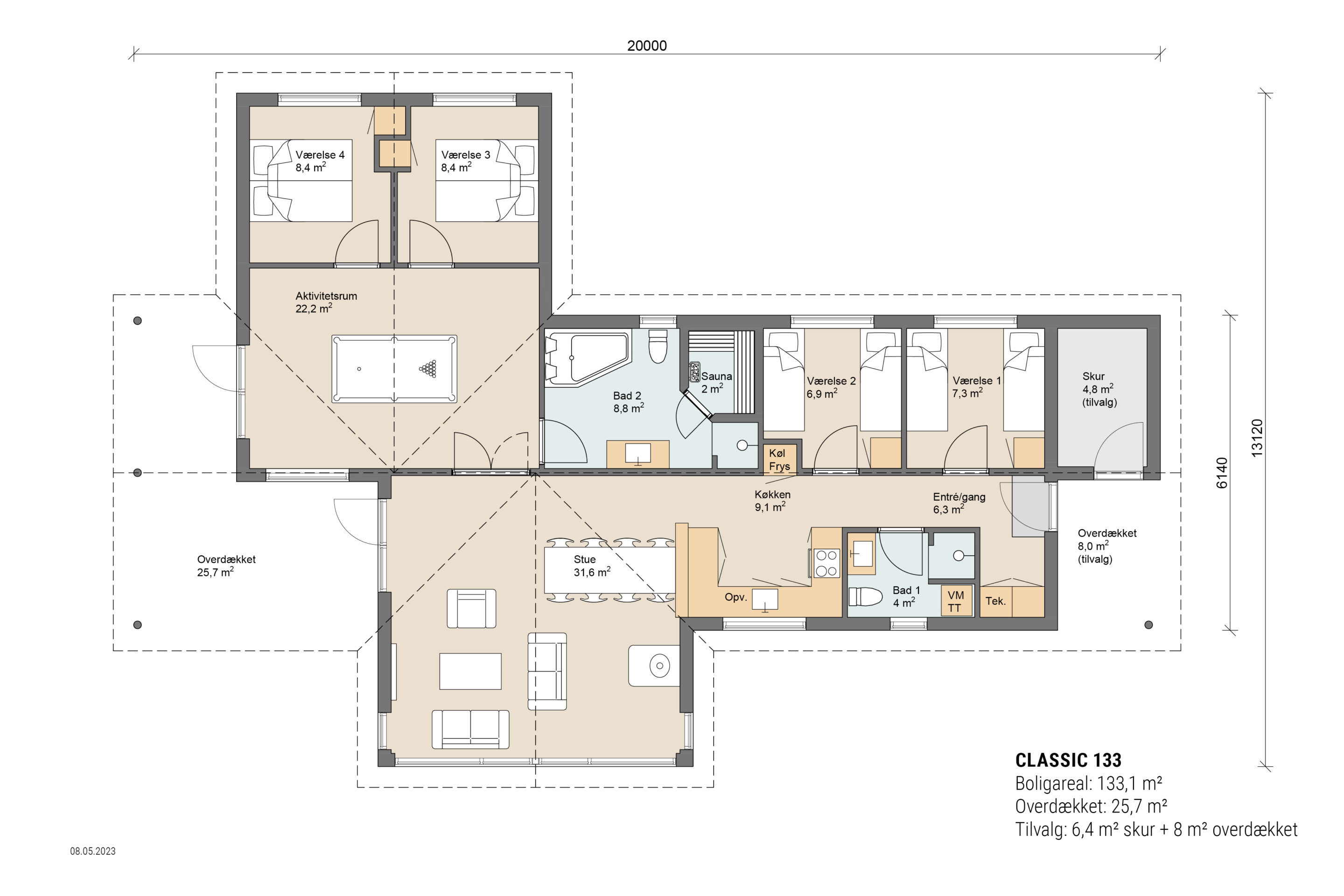 Skanlux plantegning - Classic sommerhus