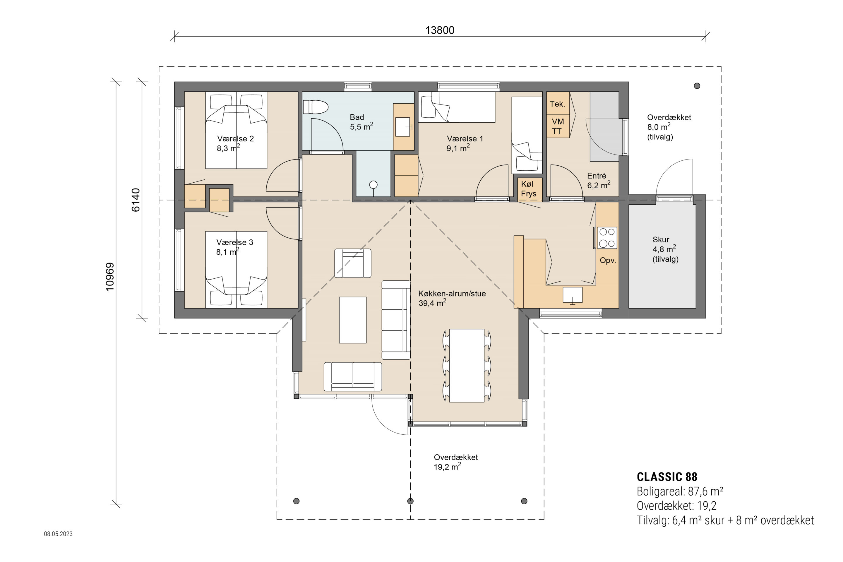 Skanlux plantegning - Classic sommerhus