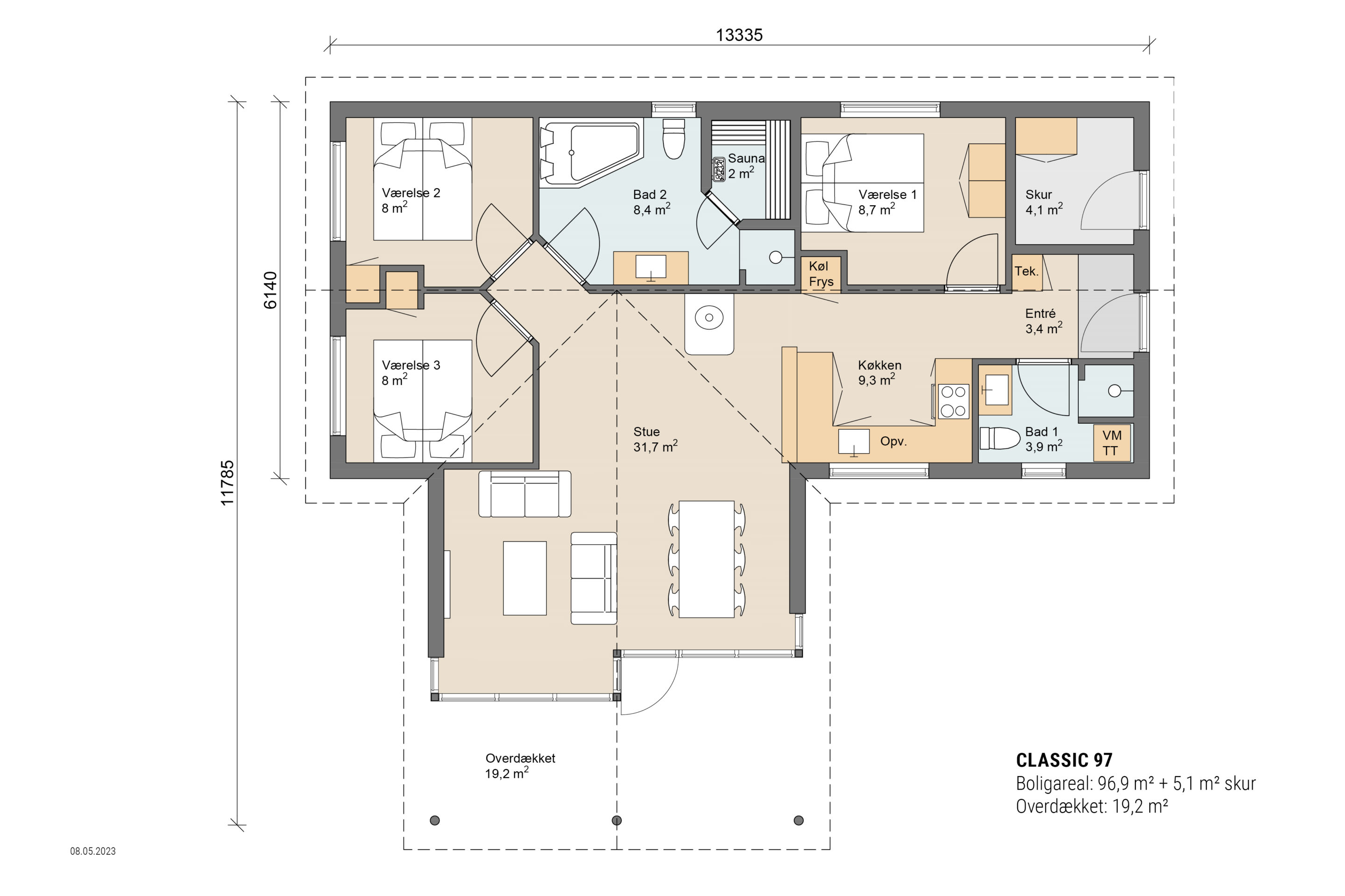 Skanlux plantegning - Classic sommerhus