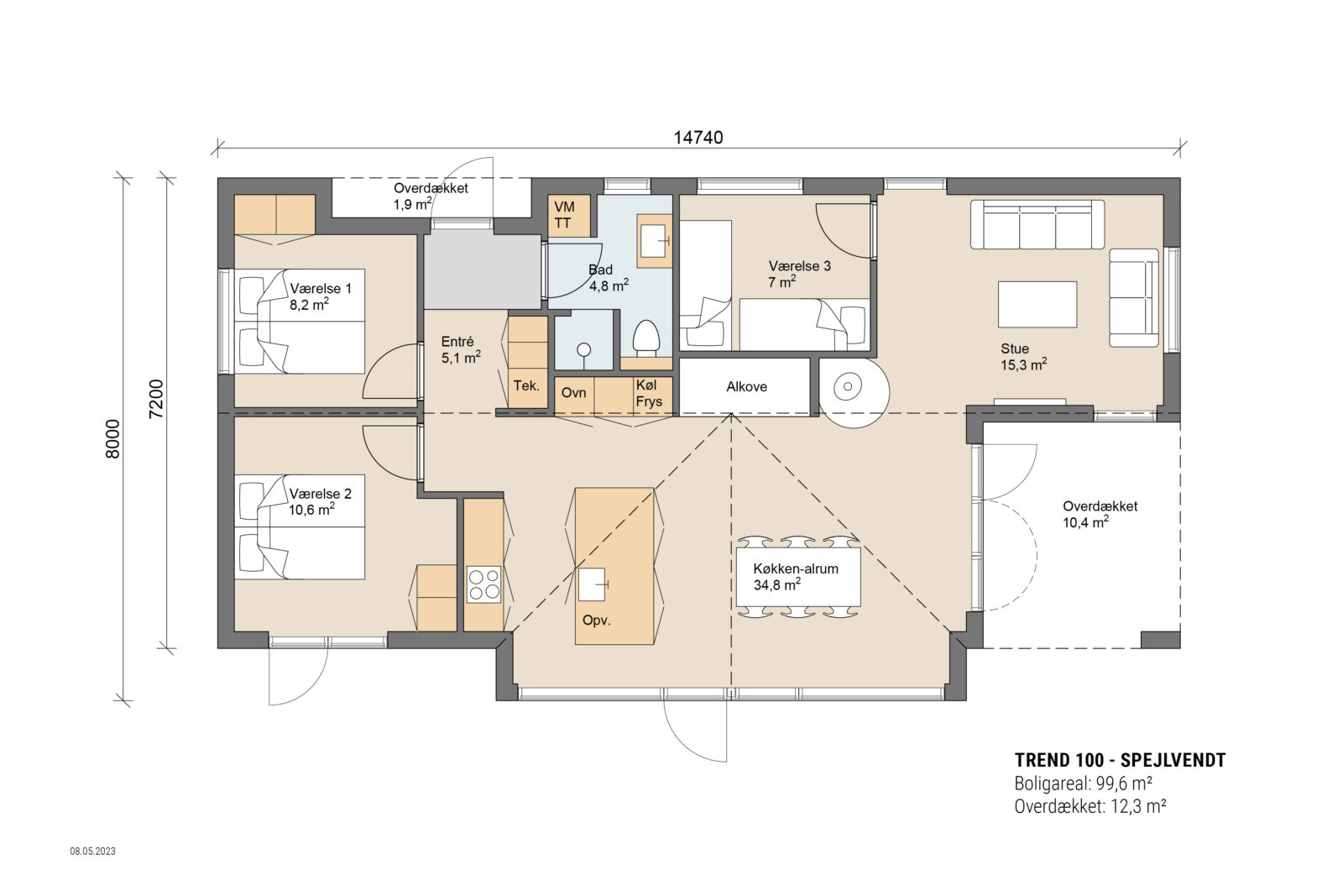 Skanlux plantegning - Trend sommerhus