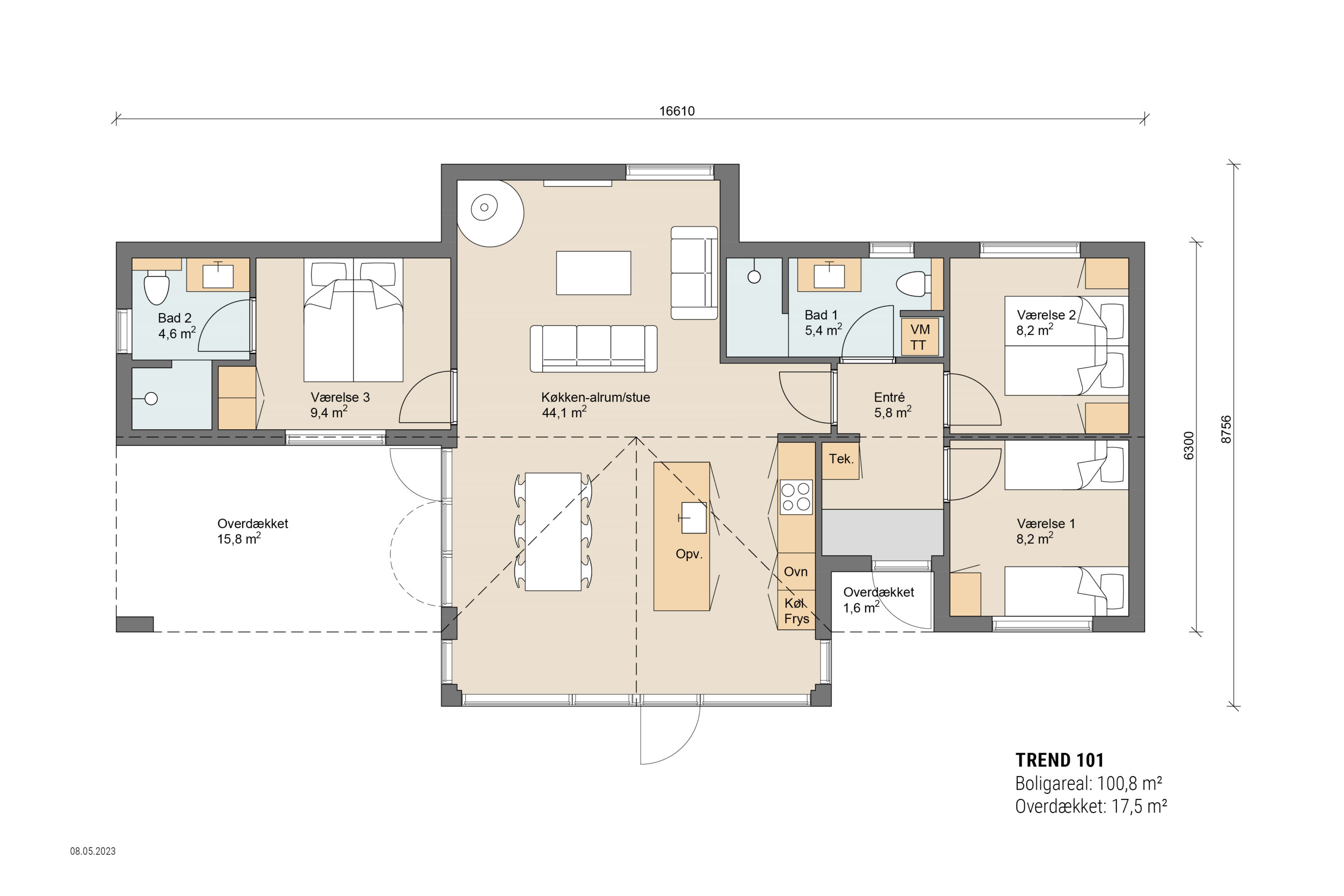 Skanlux plantegning - Trend sommerhus