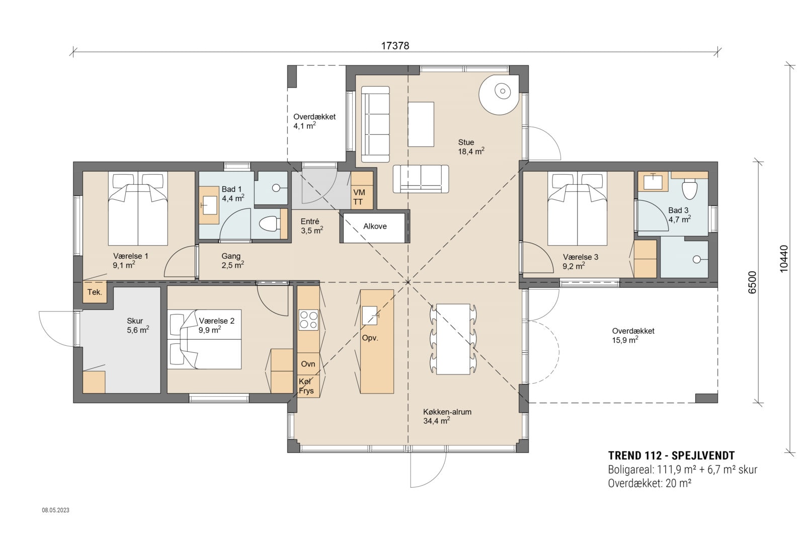 Skanlux plantegning - Trend sommerhus