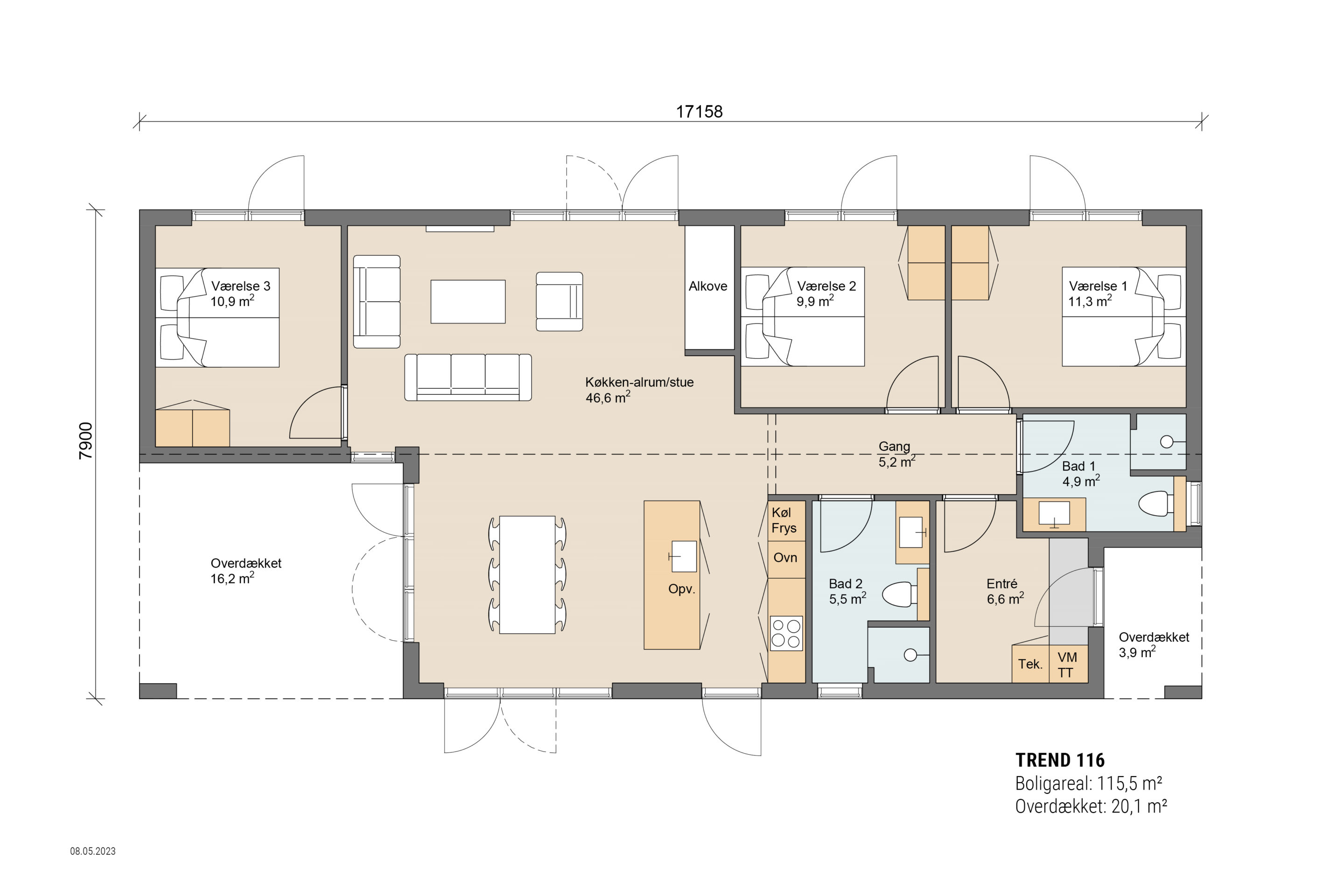 Skanlux plantegning - Trend sommerhus