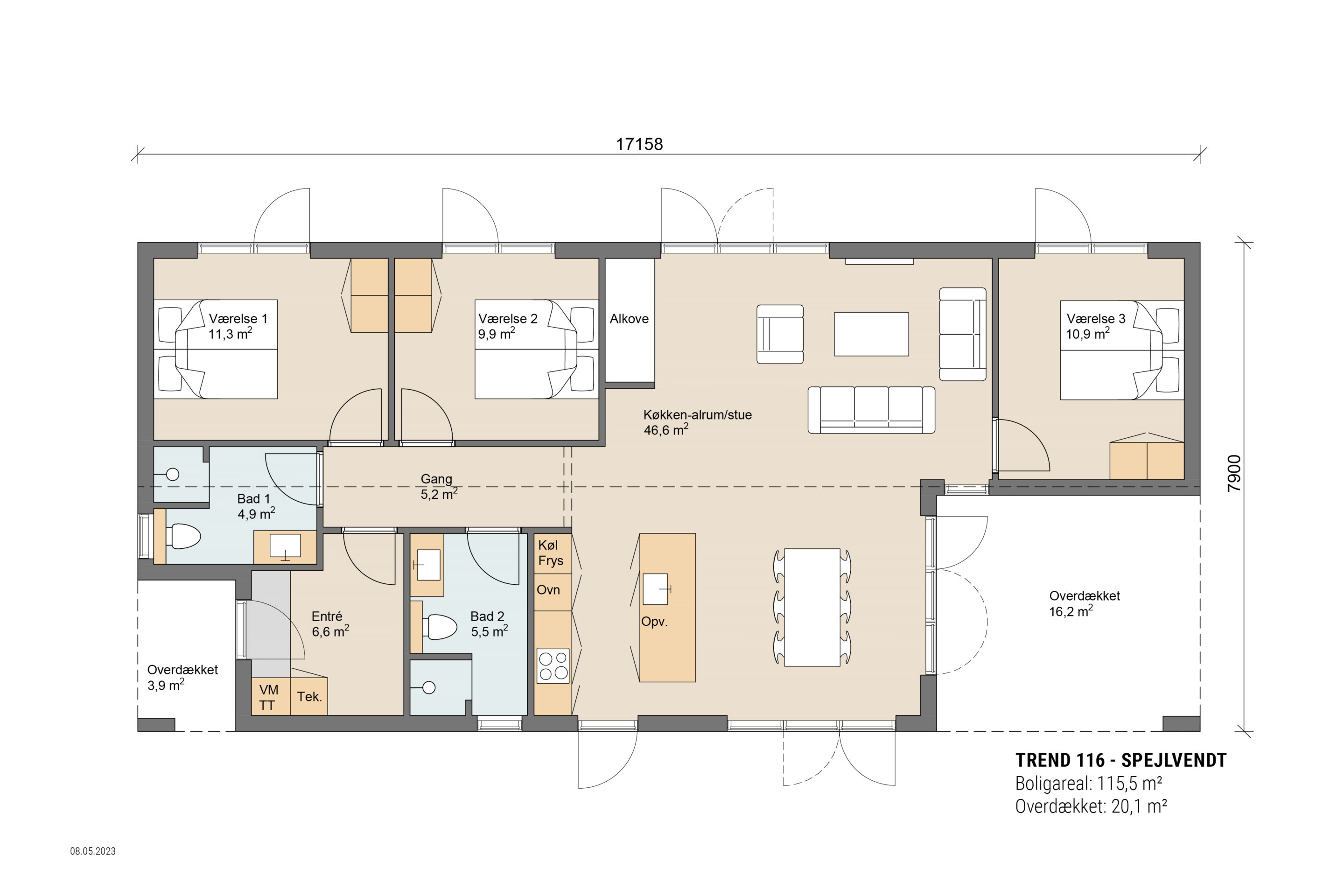 Skanlux plantegning - Trend sommerhus