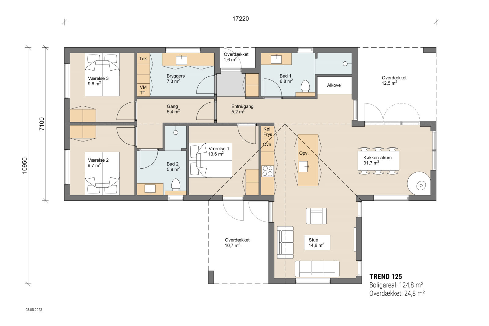 Skanlux plantegning - Trend sommerhus