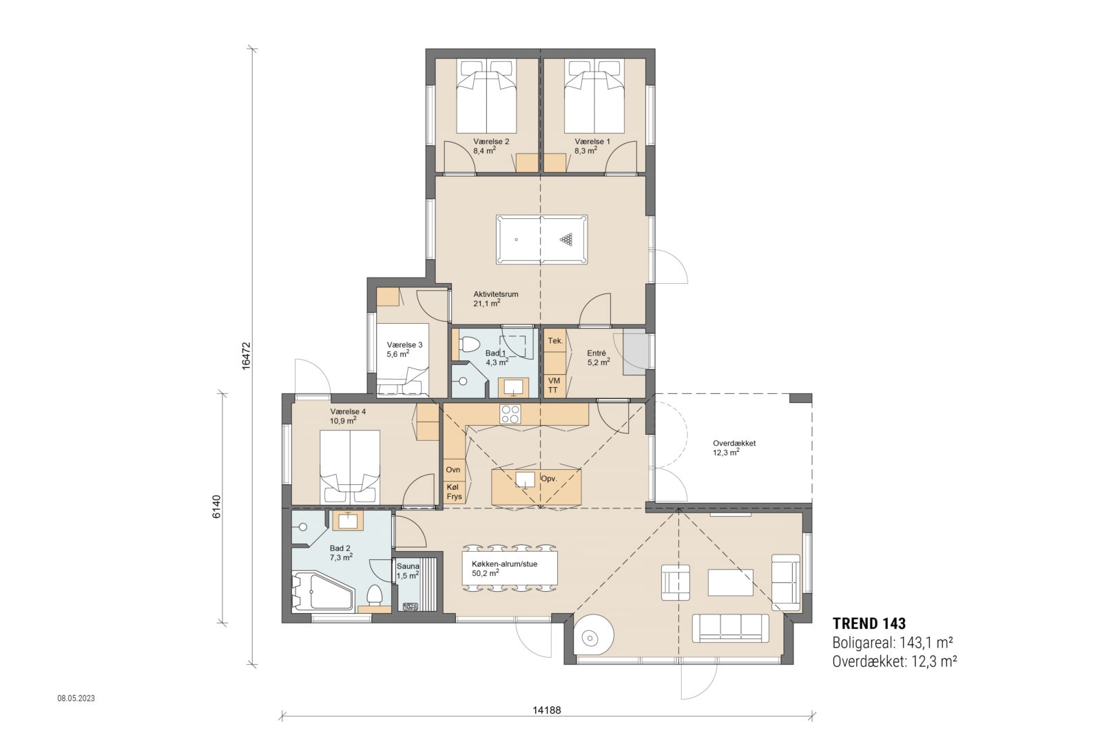 Skanlux plantegning - Trend sommerhus
