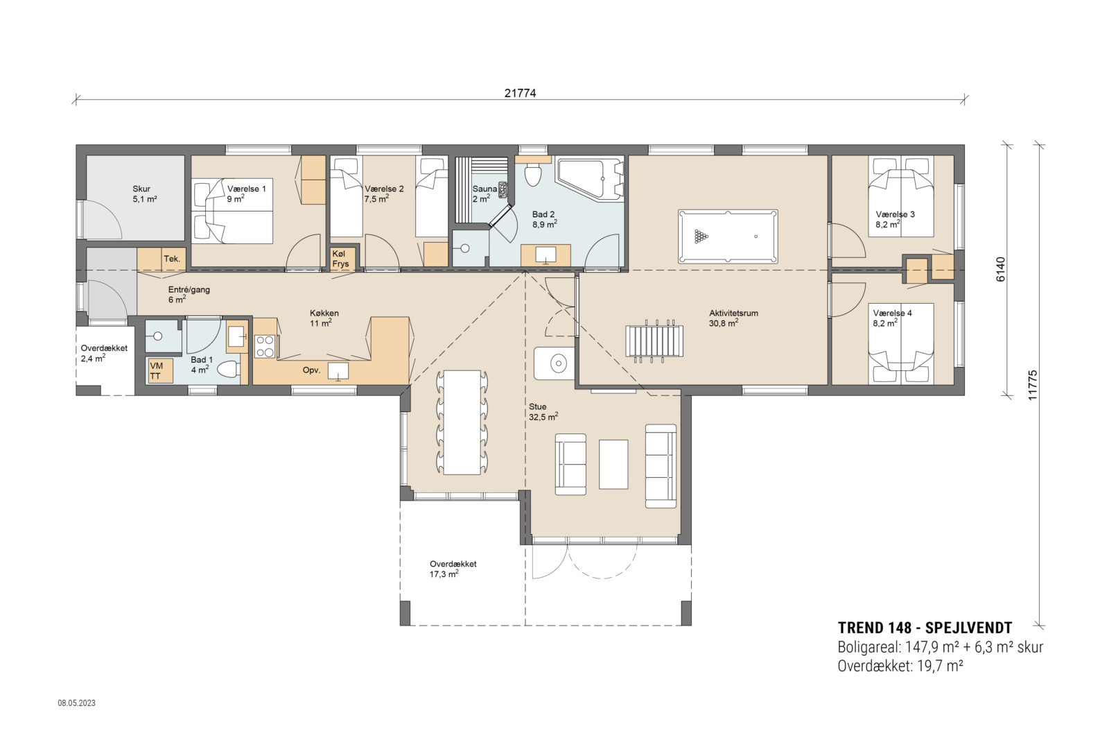 Skanlux plantegning - Trend sommerhus