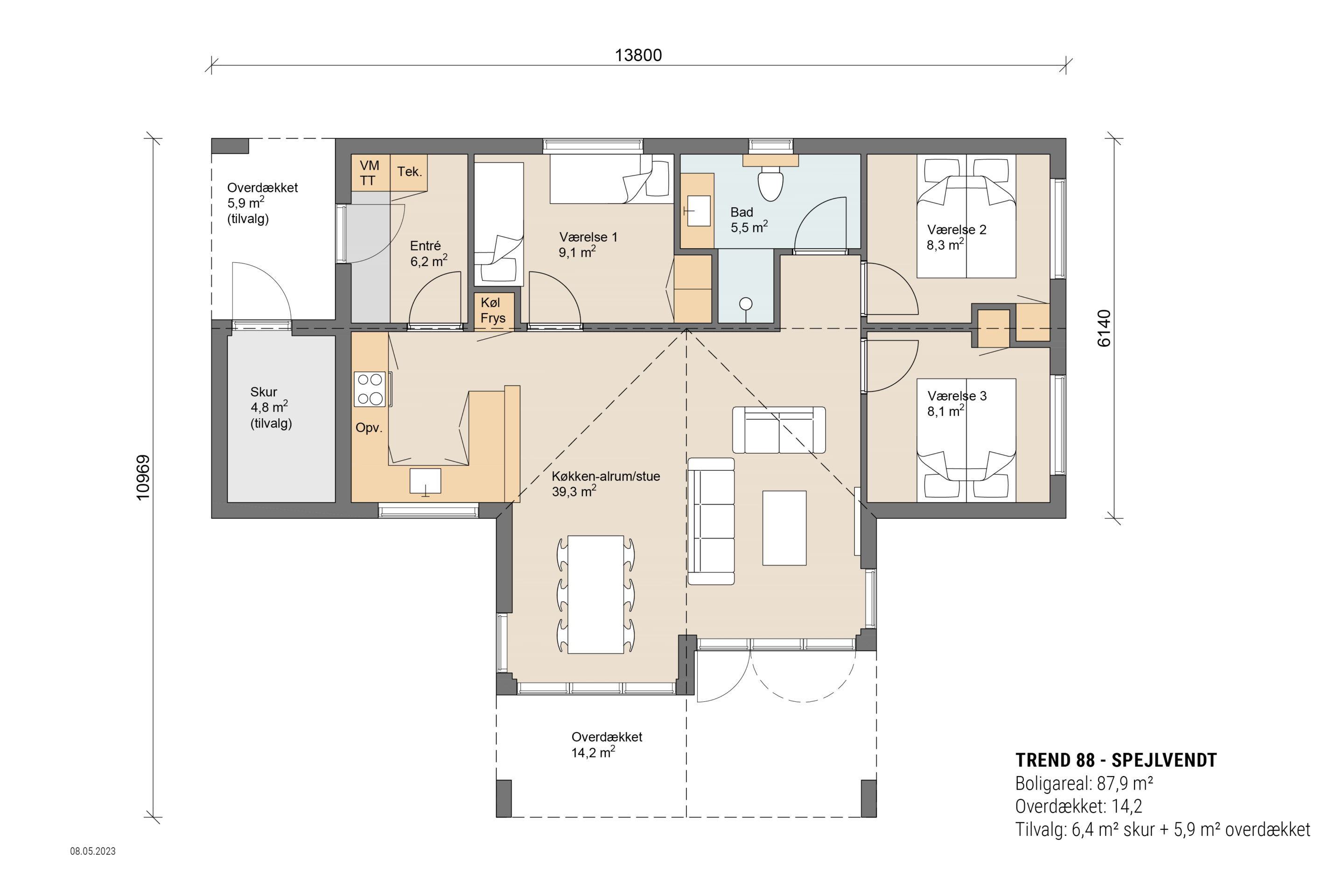 Skanlux plantegning - Trend sommerhus