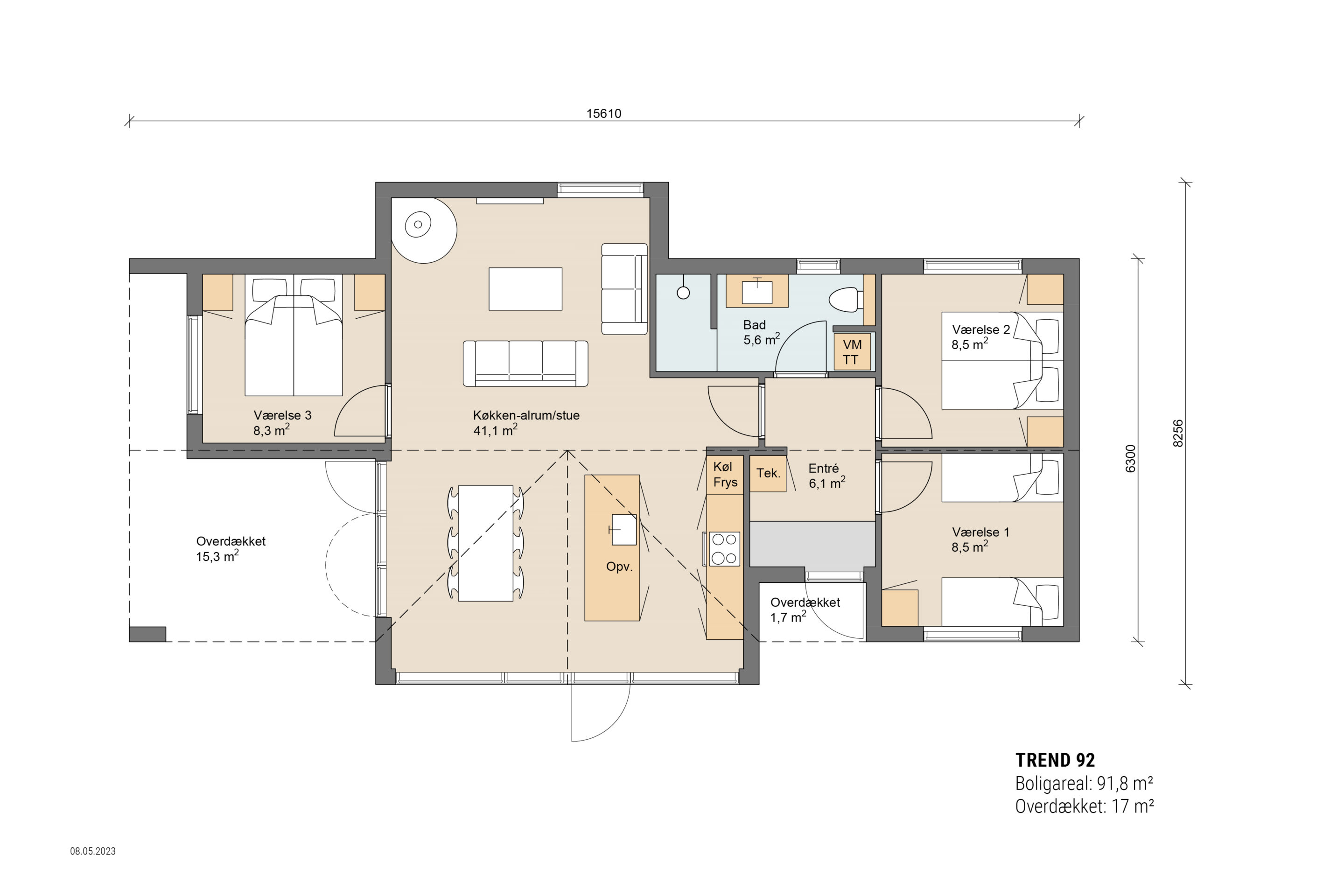 Skanlux plantegning - Trend sommerhus