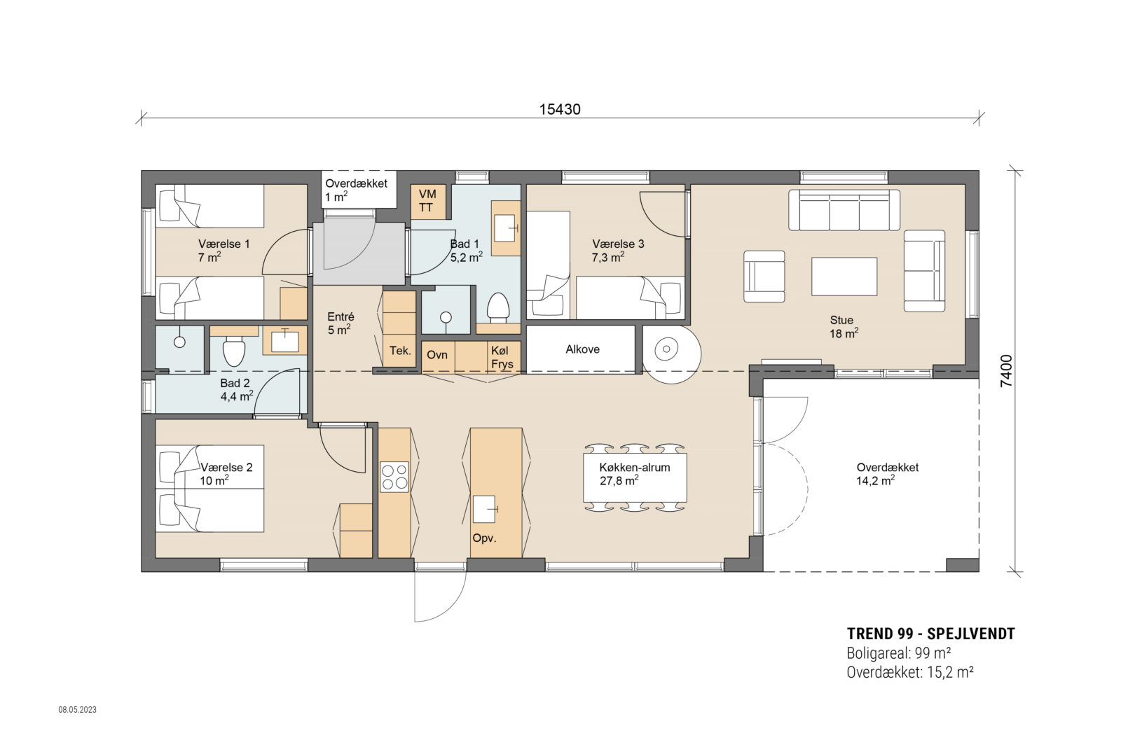 Skanlux plantegning - Trend sommerhus
