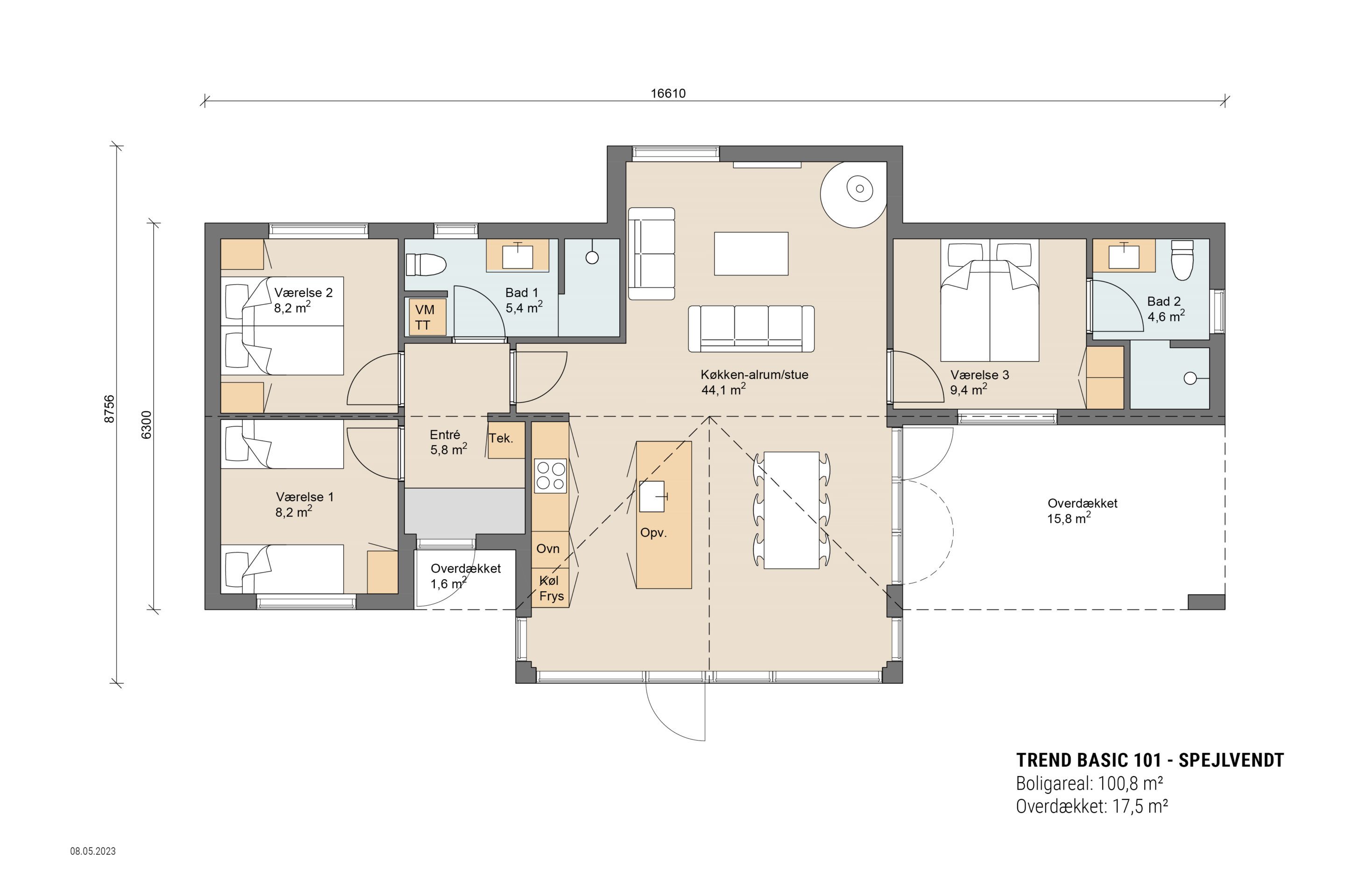 Skanlux Trend Basic sommerhus plantegning - anneks