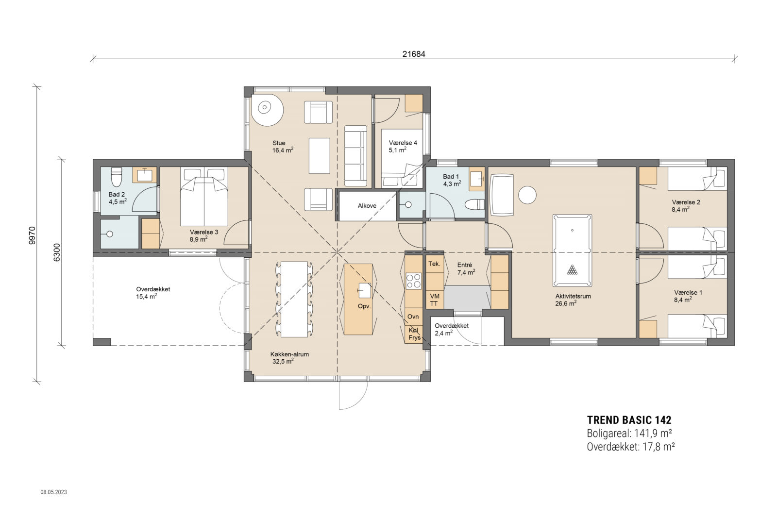 Skanlux Trend Basic sommerhus plantegning - anneks