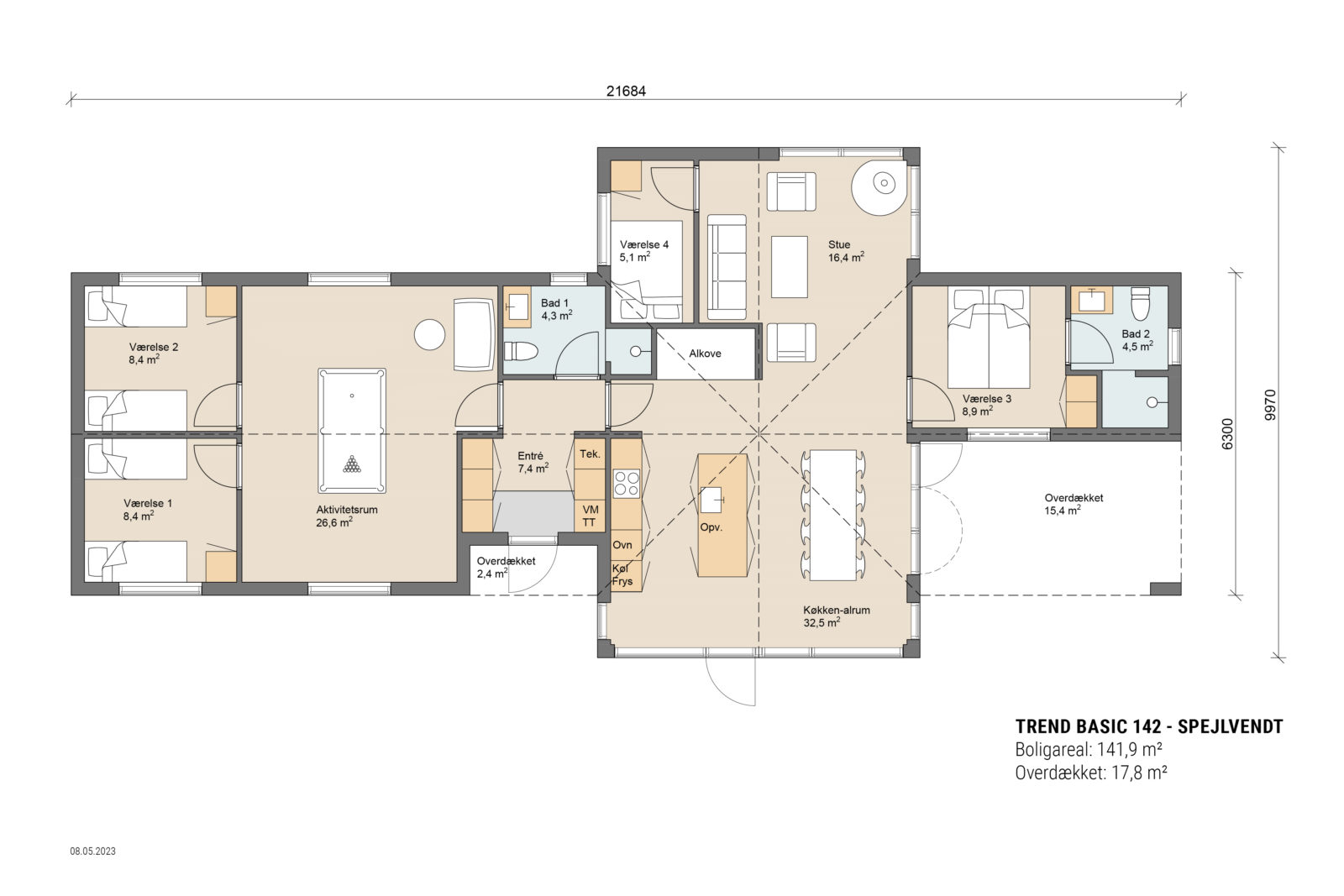 Skanlux Trend Basic sommerhus plantegning - anneks