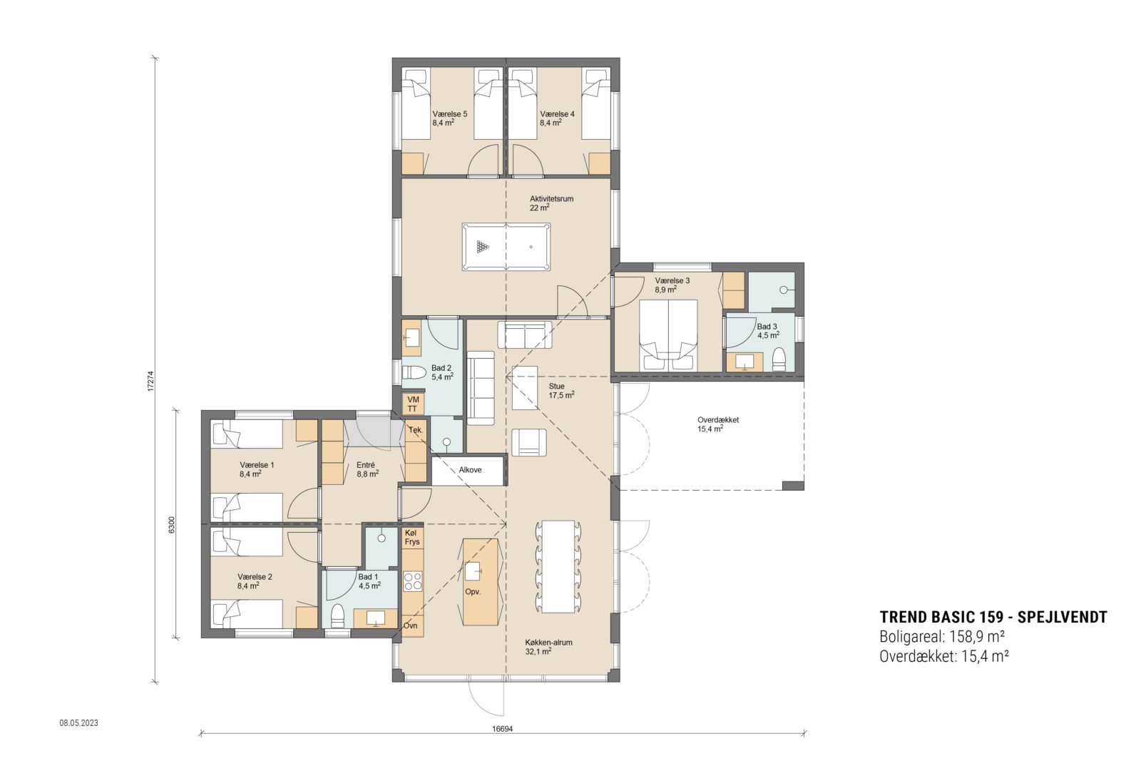 Skanlux Trend Basic sommerhus plantegning - anneks