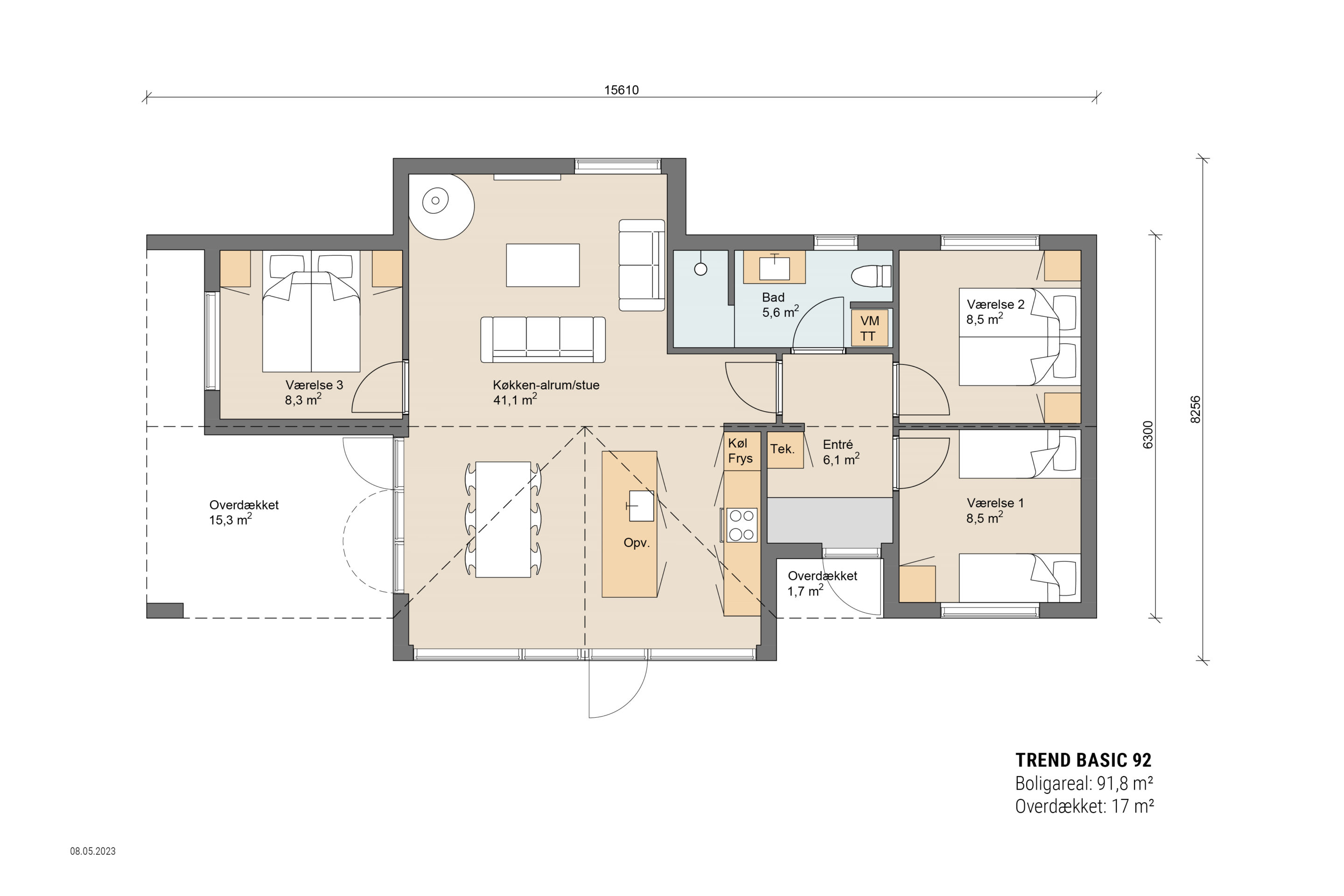 Skanlux Trend Basic sommerhus plantegning - anneks