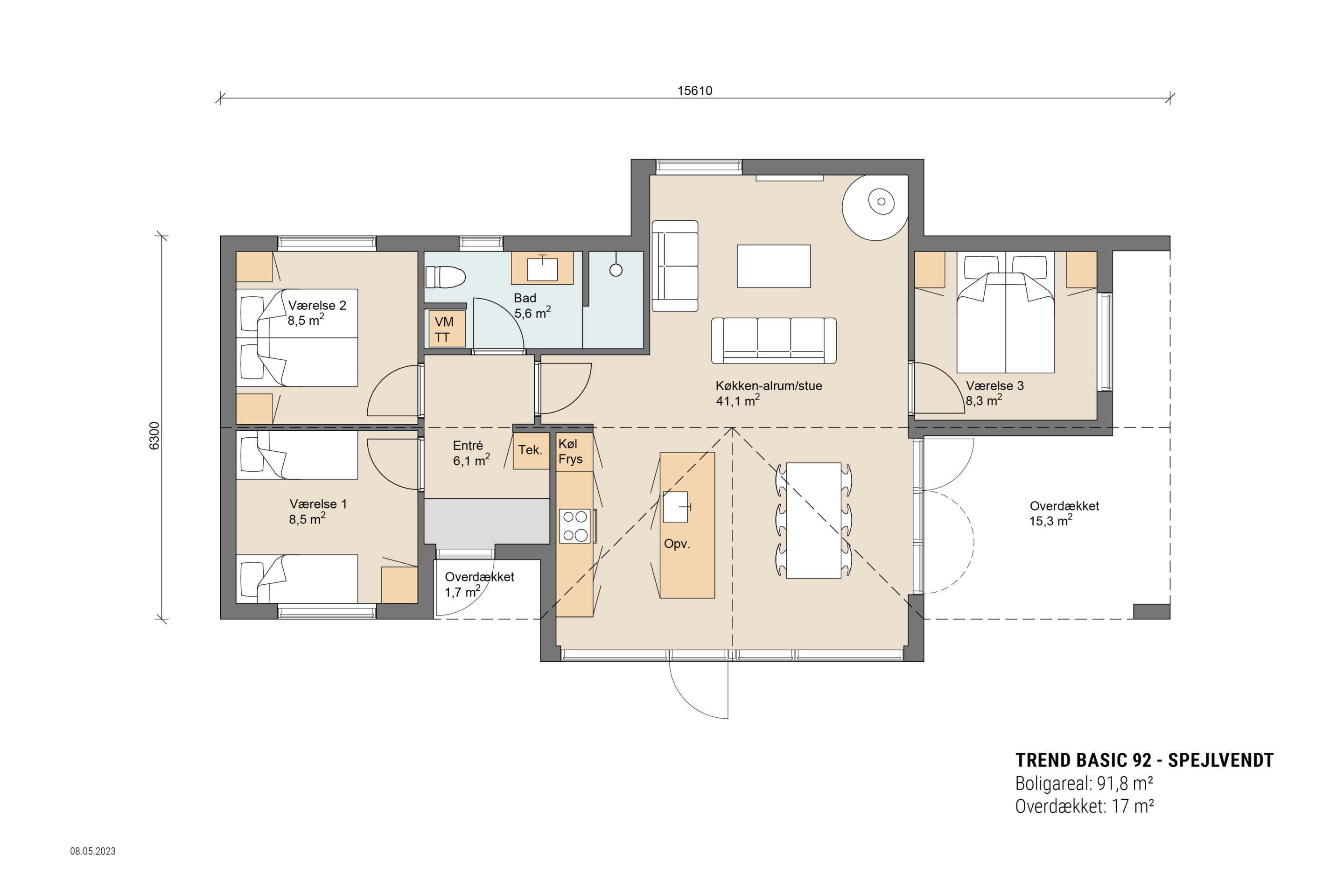 Skanlux Trend Basic sommerhus plantegning - anneks