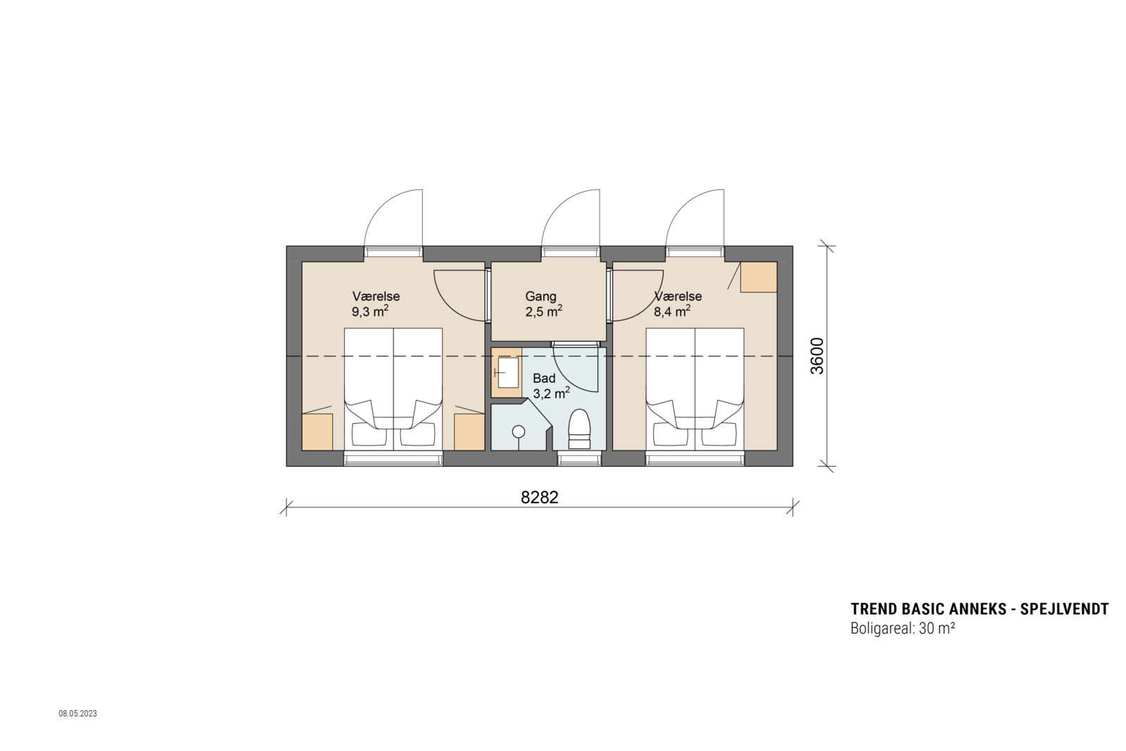Skanlux Trend Basic sommerhus plantegning - anneks