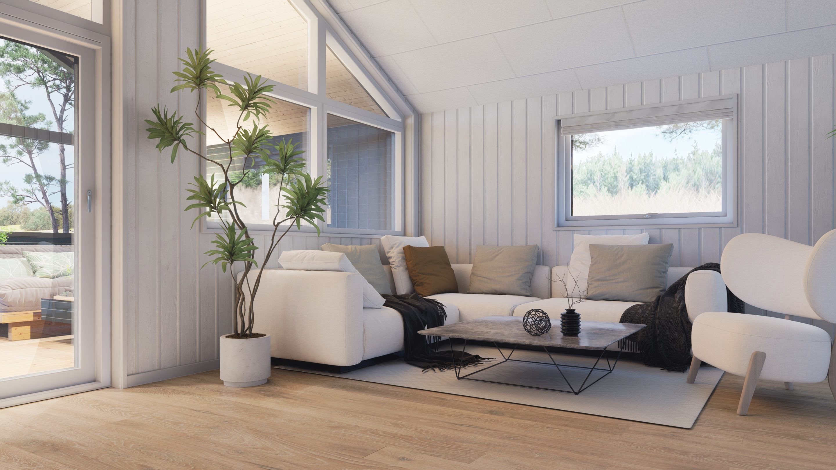 Skanlux wellnesssommerhus stue
